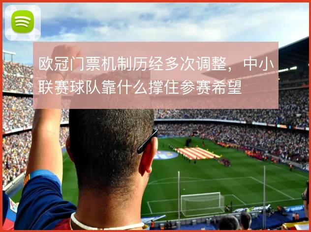 欧冠门票机制历经多次调整,中小联赛球队靠什么撑住参赛希望